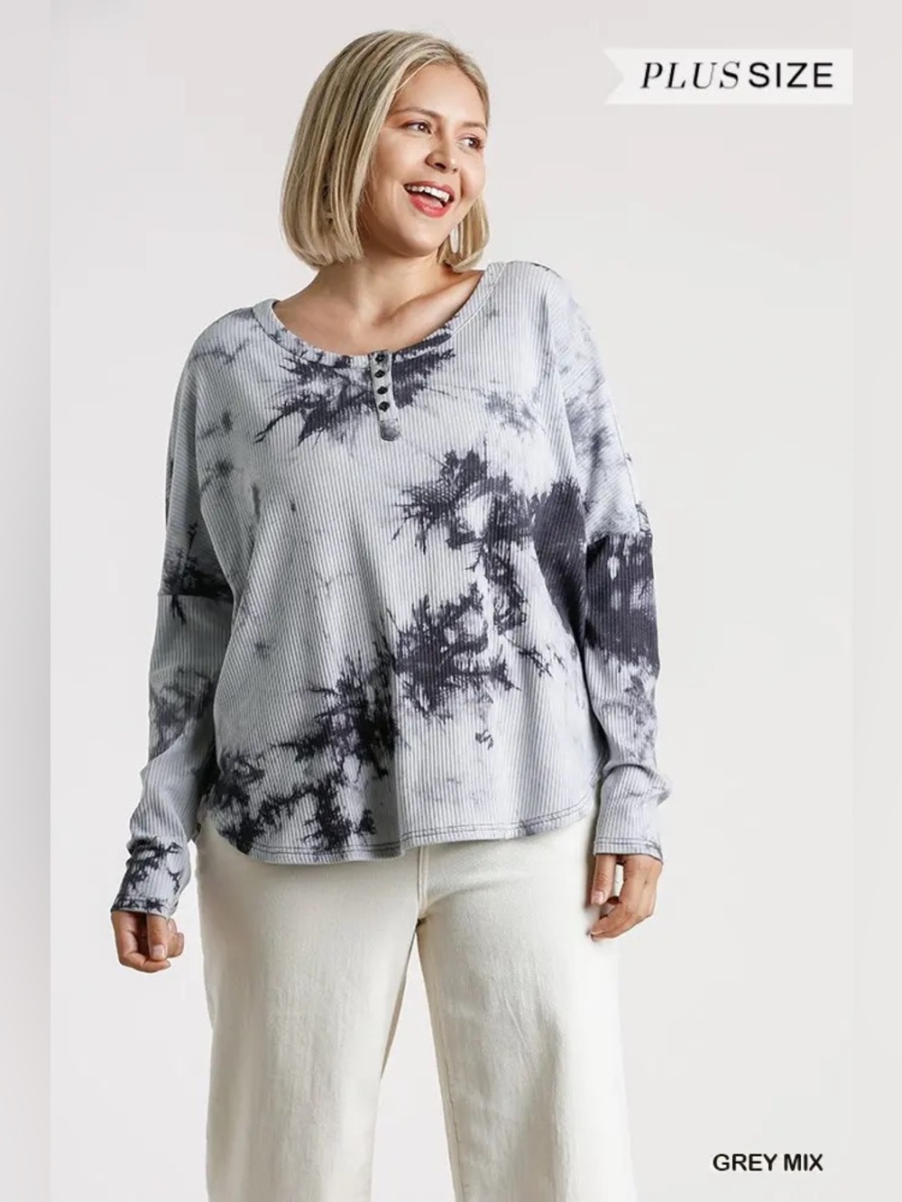 Umgee Tie Dye Ribbed Top
